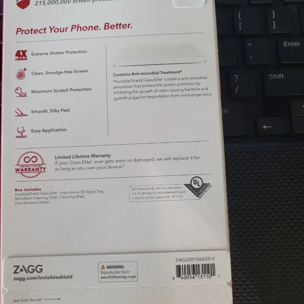 I Phone Zagg Invisibleshield Screen Protector
